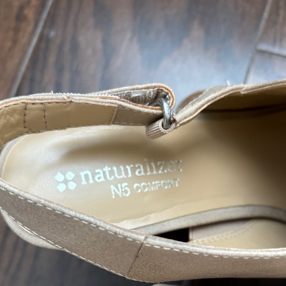 Naturalizer Tan Peep-Toe Slingback Mules - Picture 5 of 7